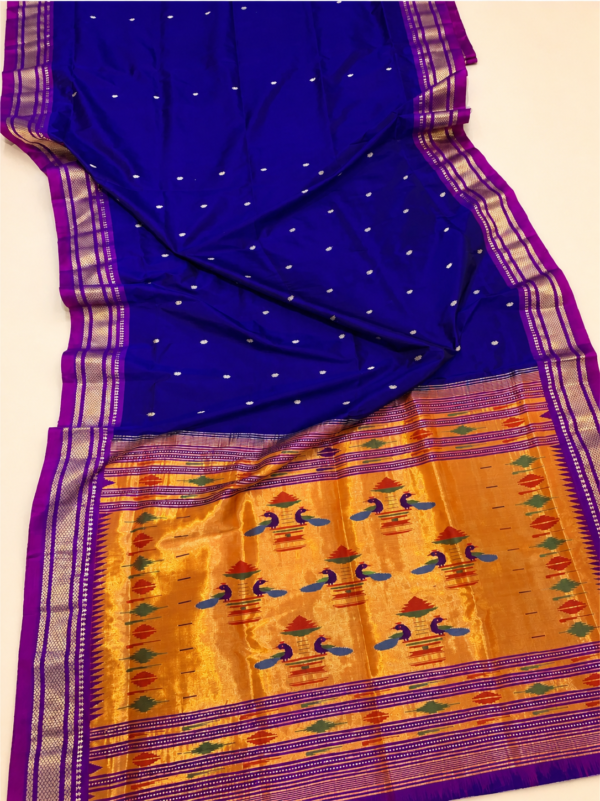 Royal Blue Paithani