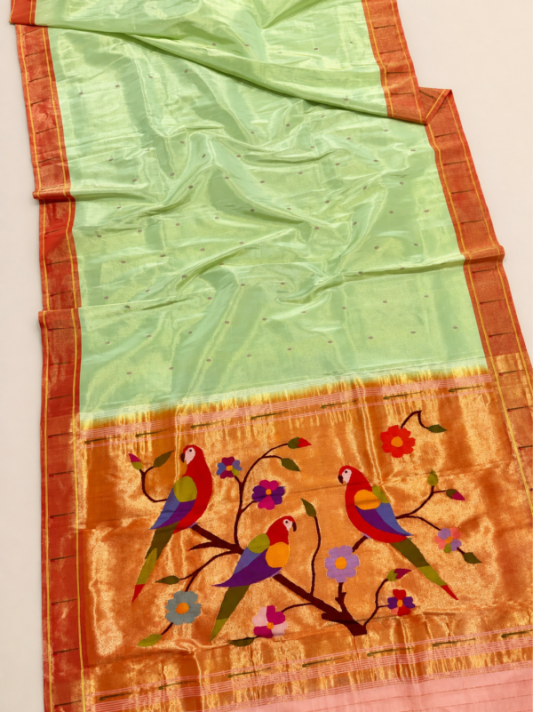 Pastel Mint Paithani