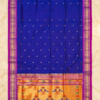 Kushmanda — Royal Blue Handloom Pure Silk Paithani with Peacock Gold Pallu