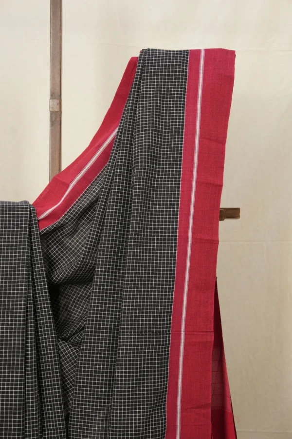 Handloom pure cotton Ilkal — border detail