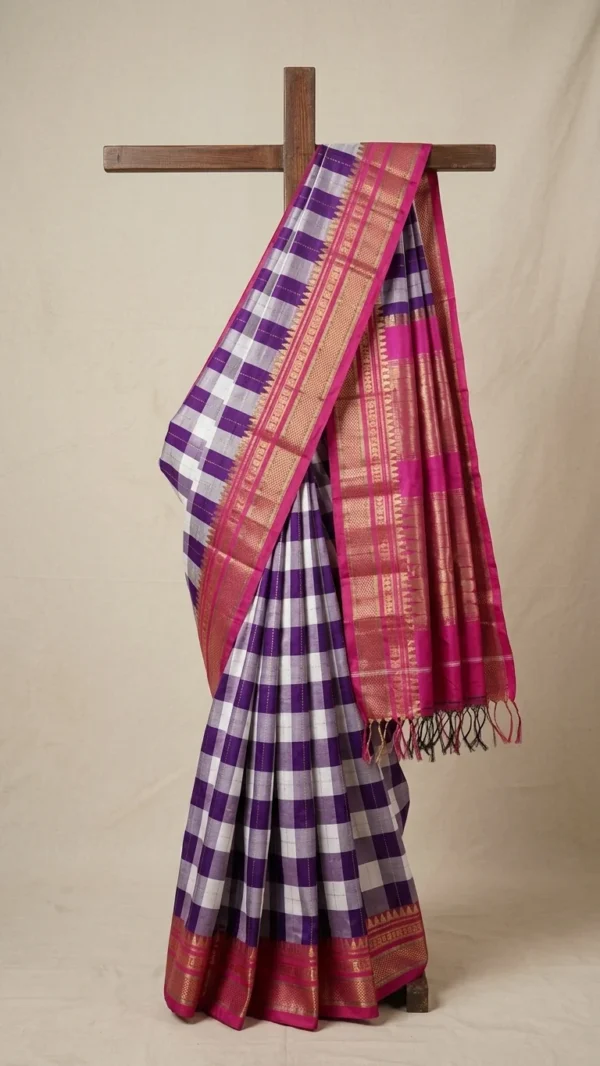 Mahagauri pure silk Ilkal — actual saree