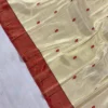 Mayura Bagh cream and rust Paithani — actual weave